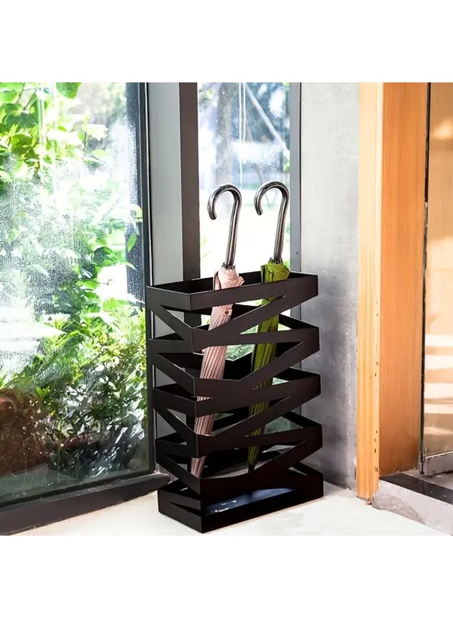 Large Capacity Iron Umbrella Stand Sturdy Metal Holder For Home Hotel Office - Image 5